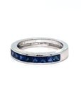 18K White Gold Pure Square Sapphire Ring