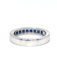 18K White Gold Pure Square Sapphire Ring