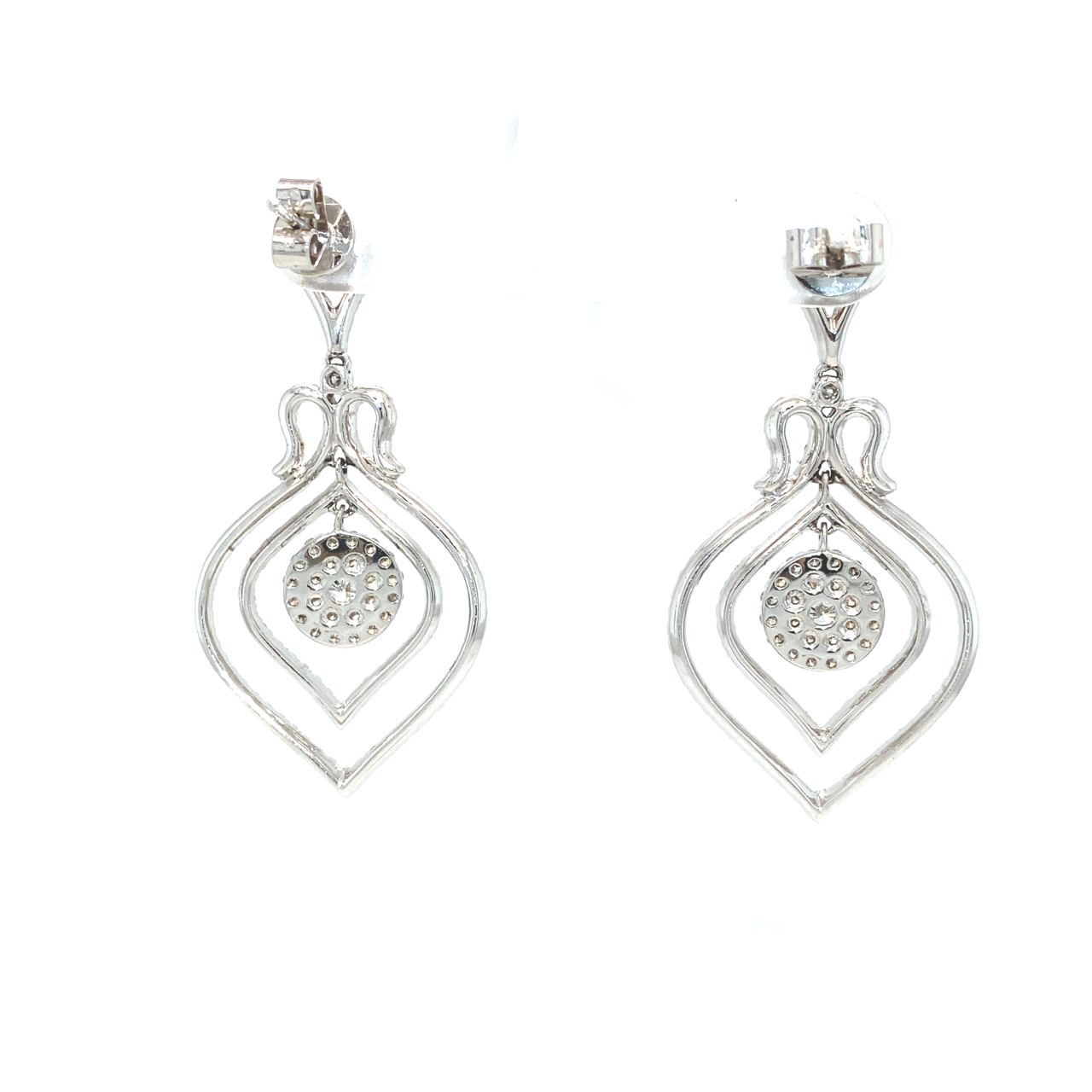 18K White Gold Diamond Earrings