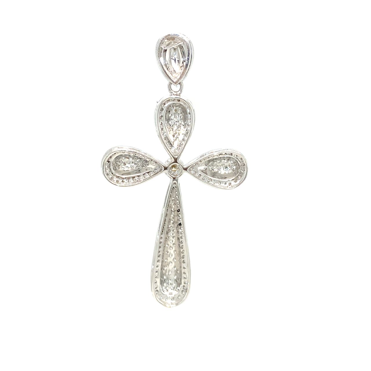 18K White Gold Diamond Pendant