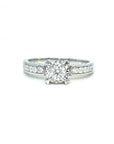 18K White Gold Illu Medium Band DIamond Ring