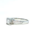 18K White Gold Illu Medium Band DIamond Ring