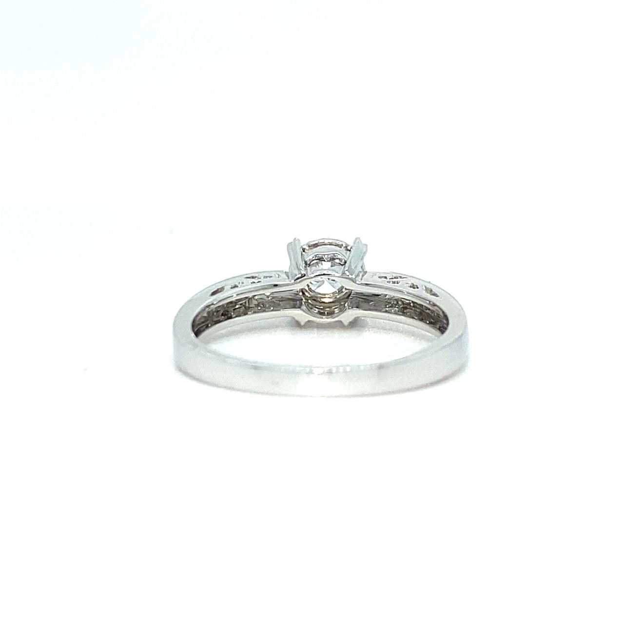 18K White Gold Illu Medium Band DIamond Ring