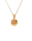 18K Rose Gold Halo Flower Diamond Set Chain