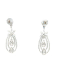 18K White Gold Diamond Earrings