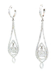 18K White Gold Diamond Earring