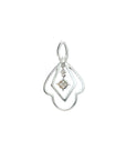 18K White Gold Diamond Pendant