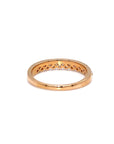 18K Rose Gold Large Small Double Roll Diamond Ring