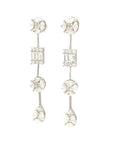 18K White Gold Diamond Earring