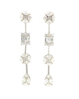 18K White Gold Diamond Earring