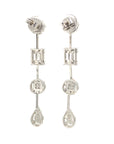 18K White Gold Diamond Earring