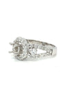 18K White Gold Diamond Ring Mounting