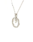 18K White Gold Full Circle Diamond Necklace