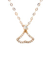 18K Rose Gold Little Mermaid Diamond Necklace