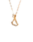 18K Rose Gold Little Mermaid Diamond Necklace