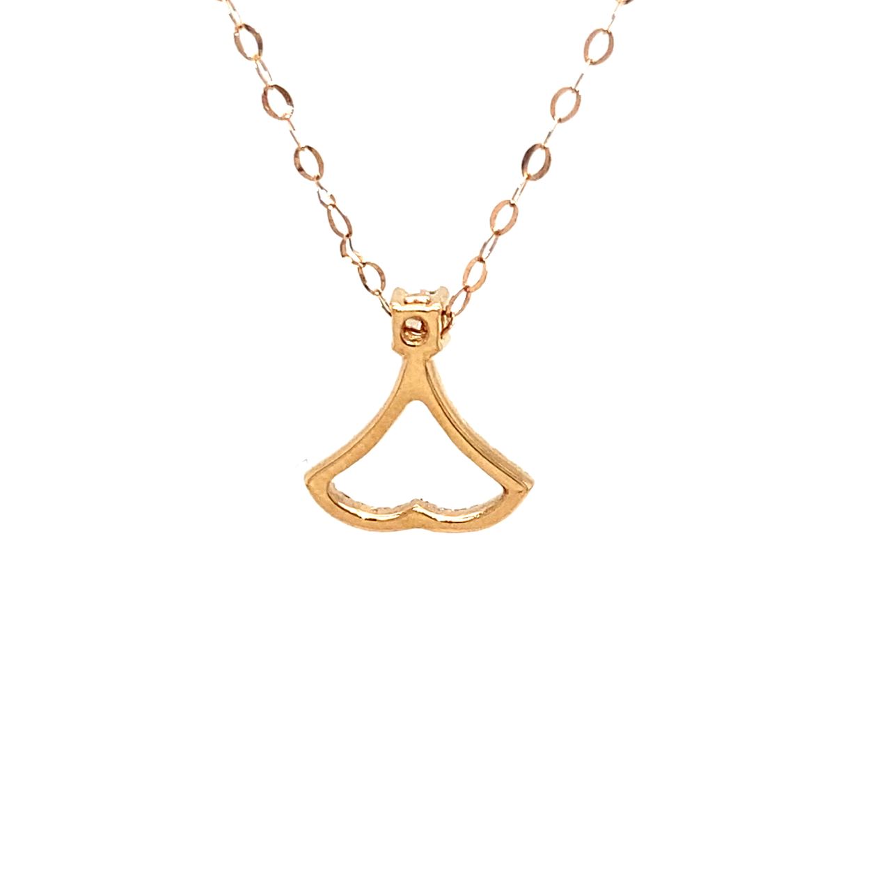 18K Rose Gold Little Mermaid Diamond Necklace