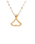 18K Rose Gold Little Mermaid Diamond Necklace