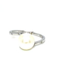 18K White Gold Wrap Ivy Mini Pearl Diamond Ring