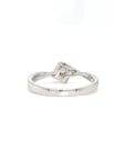 18K White Gold Square Illu  Diamond Ring