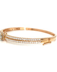 18K Rose Gold Diamond Bangle