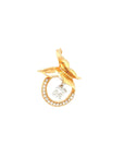 18K Rose Gold Butterfly Round Diamond Charms Pendant