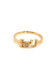 18K Rose Gold Love You  Diamond Ring