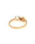 18K Rose Gold Love You  Diamond Ring