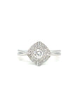 18K White Gold Max Lotus Flower  Diamond Ring