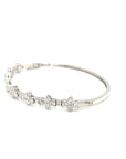 18K White Gold Diamond Bangle