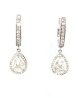 18K White Gold Diamond Earring