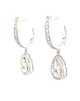 18K White Gold Diamond Earring