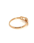 18K Rose Gold Star Pin Diamond Ring