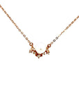 18K Rose Gold Flower Baby Pearl Diamond Necklace