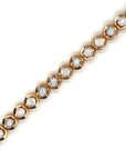 18K Rose Gold Semi Bezel Illusion Tennis Diamond Bracelet