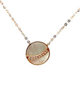 18K Rose Gold Little Planet Mother of Pearl Diamond Necklace
