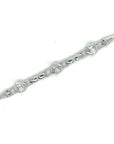 18K White Gold Triple Block DIamond Bracelet