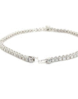 18K White Gold Plain Mini Tennis Diamond Bracelet