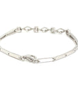 18K White Gold Quarter Block Diamond Bracelet