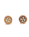 18K Rose Gold Baby Mini Cover Mother Of Pearl Earrings