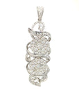 18K White Gold Diamond Pendant