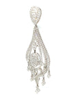 18K White Gold Chandelier Drop Diamond Pendant