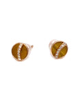 18K Rose Gold Little Planet Yellow Stone Diamond Earrings