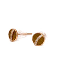 18K Rose Gold Little Planet Yellow Stone Diamond Earrings