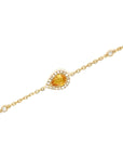 18K Yellow Gold Fancy Sapphire Bracelet