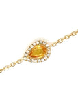 18K Yellow Gold Fancy Sapphire Bracelet