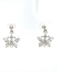 18K White Gold Swing Short Butterfly Diamond Earrings