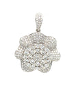 18K White Gold Diamond Pendant