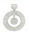 18K White Gold Diamond Pendant