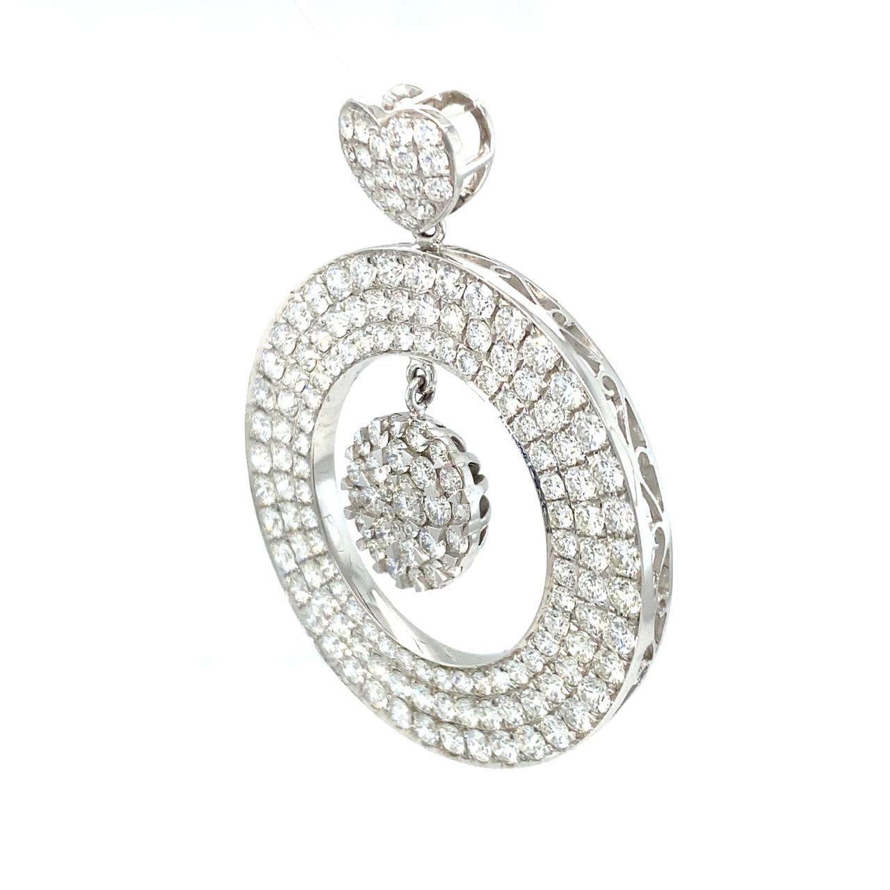 18K White Gold Diamond Pendant