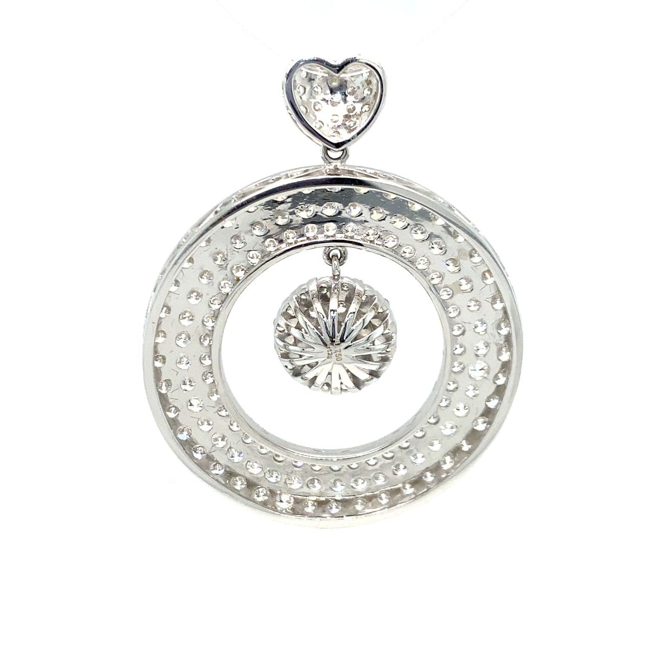 18K White Gold Diamond Pendant